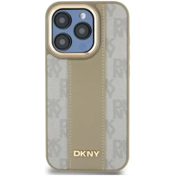 DKNY mākslīgās ādas rūtaina dizaina MagSafe vāks i