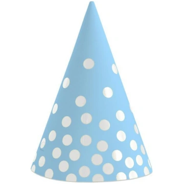 Svētku cepurītes "Blue Dots", 6 gab