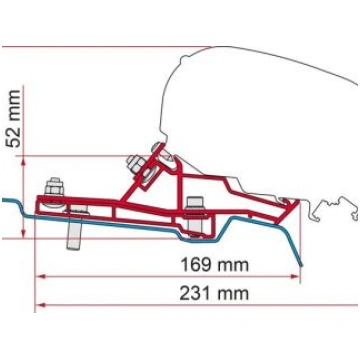 Adapteris Ford Transit L2H2, no 2014 gada, Fiamma 