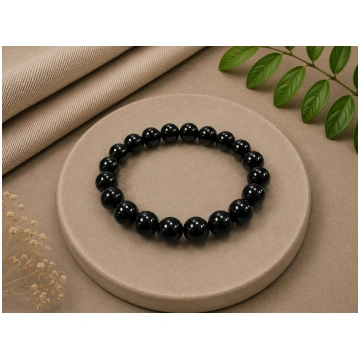 Melnā Obsidiāna Aproce A 10 mm – Dabīgais Akmens A