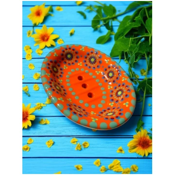 Potters Soap Dish Orange Potterswork