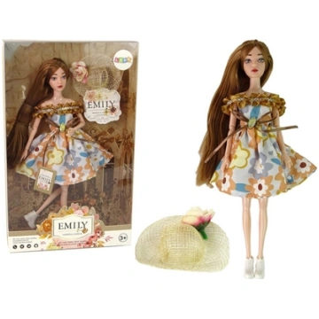 LeanToys Lalka Dla Dzieci Emily Jesienna Kapelusz 