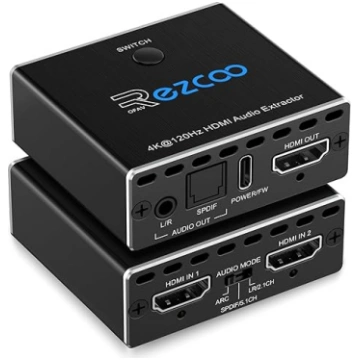 Audio ekstraktors HDMI 2.1 4K 120Hz VRR ALLM HDCP2