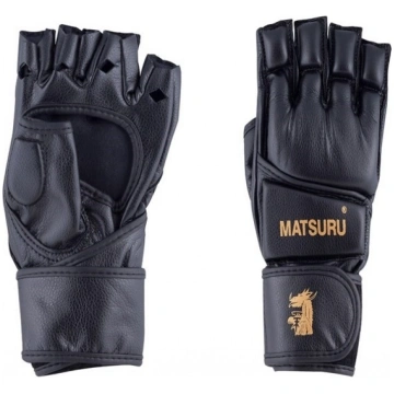 MMA gloves MATSURU L black synthetic leather 560MA