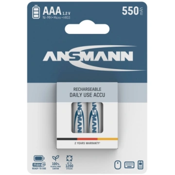 Ansmann maxE NiMH uzlādējams bat. Micro AAA 550 mA