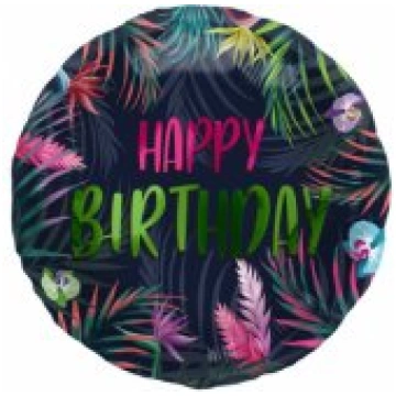 Folat Foil Balloon "Birthday Neon Tropical" 45cm A