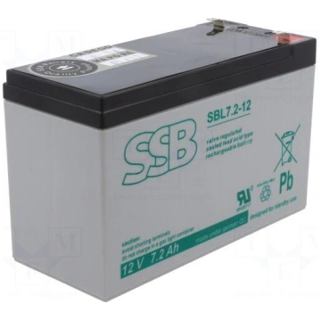 Re-battery: acid-lead | 12V | 7.2Ah | AGM | mainte