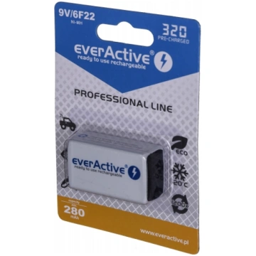 Rechargeable batteries everActive Ni-MH 6F22 9V 32