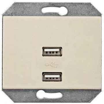 VILMA XP USB kontaktligzda 5V DC 3.4A, krēmkrāsas