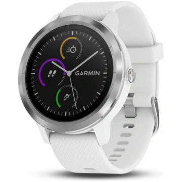 vivoactive 3 Stainless Steel ar baltu silikona sik