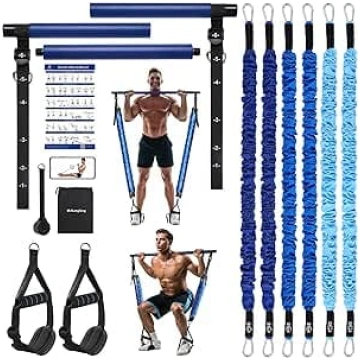 Pilates Bar Set mit Widerstandsbänder Krafttrainin