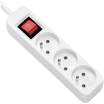 Value Power Strip, 3-way for France (UTE), with Sw