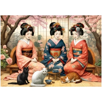 Lietots - Puzzle Bojāta kaste Springtime Tea Cherr