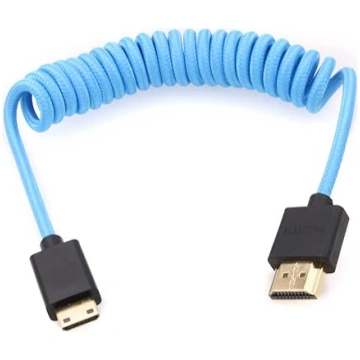 8K HDMI kabelis, pīts, spirālveida, labajā kreisaj