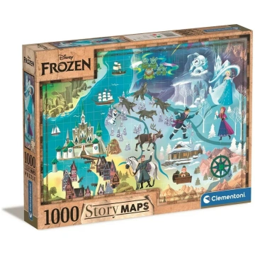 Puzle 1000 gab. Clementoni Story Maps Frozen — 100