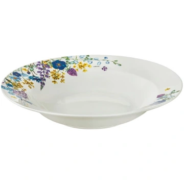 Šķīvis zupas Ambition Fiori, Ø 23 cm, balta krās./