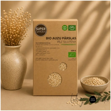 BIO Auzu pārslas bez glutēna 400g Latvijas pērles