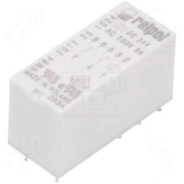Relay: electromagnetic | DPDT | Ucoil: 24VDC | 8A 