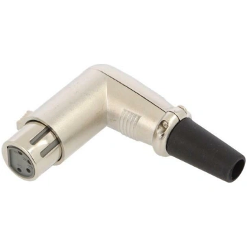 Connector: XLR; plug; female; PIN: 4; angled 90°; 