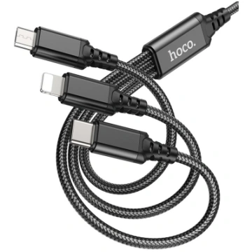 HOCO cable 3 in1 USB A to Lightning / Micro USB / 