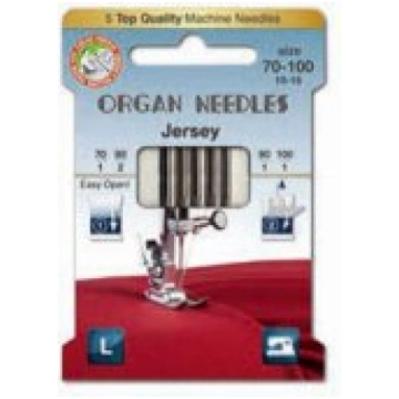 Organ Needles JERSEY N-70-100 ECO- 5pcs piederums 