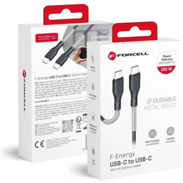 Forcell F-energy Usb-c 100w 5a 1m kabelis, Qc4.0 P