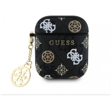 Guess - AirPods 1/2 PU 4G Peony Charm Case Black 3