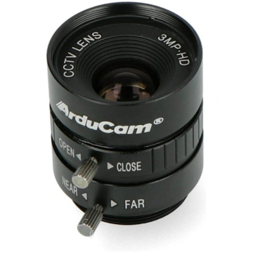 CS-Mount lens 12mm, manual focus, for Raspberry Pi