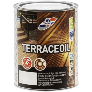 Eļļa terasēm RILAK TERRACEOIL 0.9L, tumši brūna