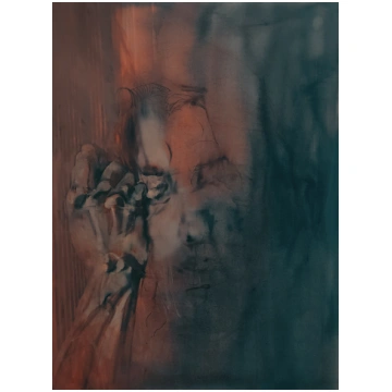 Glezna, Domas, audekls/eļļa, 120x90cm, 2023.g., 50