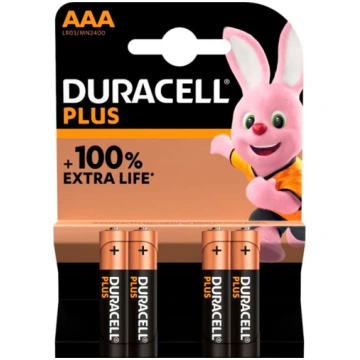 4-Pack Duracell Plus Power AAA Alkaline Batteries