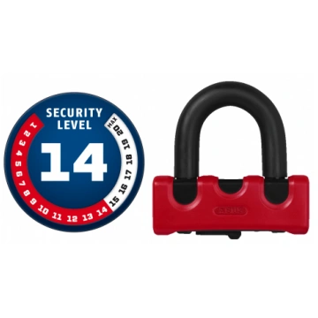 ABUS BLOCCADISCO LUCCHETTO GRANIT POWER XS 67 RED