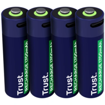 Baterijas Trust USB-C Rechargeable AA Batteries