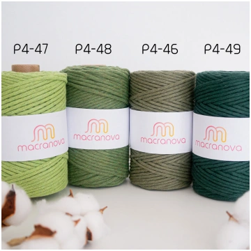 Combed cord (warp) / 4mm / Zero Waste Cotton - 100