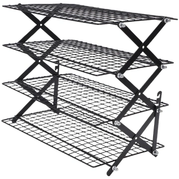 4 Tier Cooling Rack for Baking Iron Folding Wire C