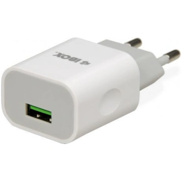 Telefona lādētājs iBOX, USB/AC/DC, balta krās