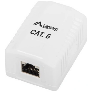 Surface mount box 1x RJ45 Cat.6 white