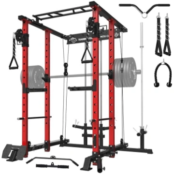 Power Cage, Power Rack ar Lat Pull Bar, Cable Pull