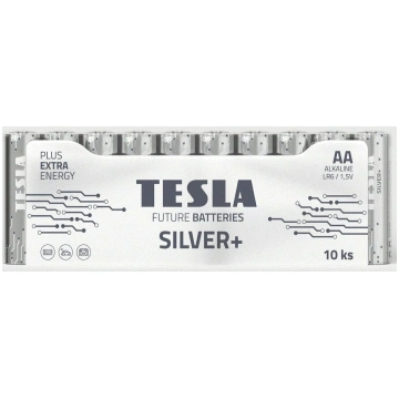 AA sārma baterijas TESLA Silver+ LR06, komplekts 1