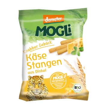 Mogli BIO plēkšņu kviešu maizes stienīši ar siera 