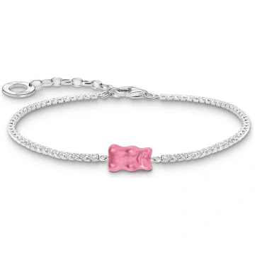 Thomas Sabo Bracelet with Pink Goldbear and Stones
