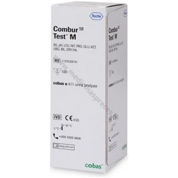 Teststrēmeles Combur 10 Test M 100, kvantitatīvai