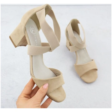 Sieviešu slip-on sandales ar stiletto siksniņām bē