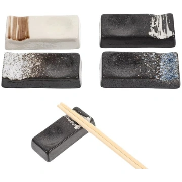 PRETYZOOM Komplekts no 4 keramikas Chopstick Rest