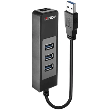 LINDY I/O HUB USB3 & LAN ADAPTER/43176 LINDY