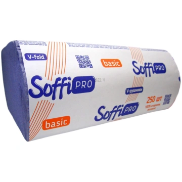 SOFFIPRO BASIC V-veida locījuma papīra dvieļi, 1 k