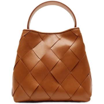 Nunoo - Small Chiara Braided Florence Brown W. Gol