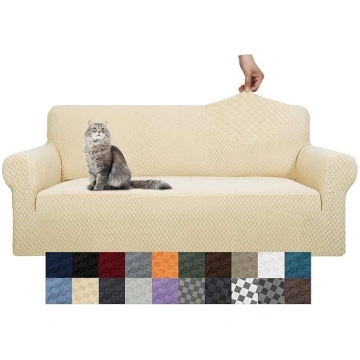YEMYHOM Couch Cover Jacquard Design High Stretch E