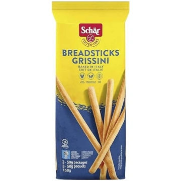 Schar bezglutēna grissini maizes nūjiņas 3 x 50 g 