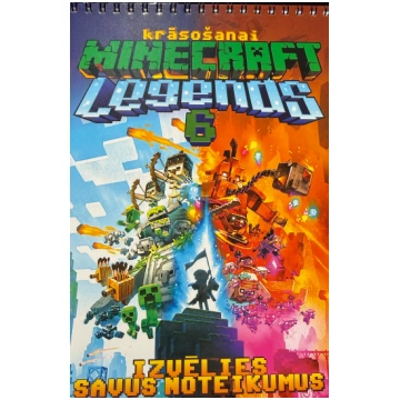 Minecraft Legends krāsojamā grāmata Nr.6 - Piedzīv